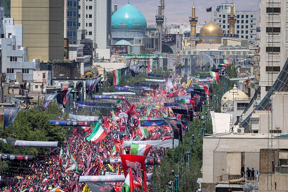 Crowds Gather in Mashhad as Iran’s Late Supreme Leader is Buryhushed