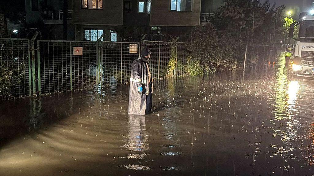 Flooding in the Kucukcekmece district of Istanbul