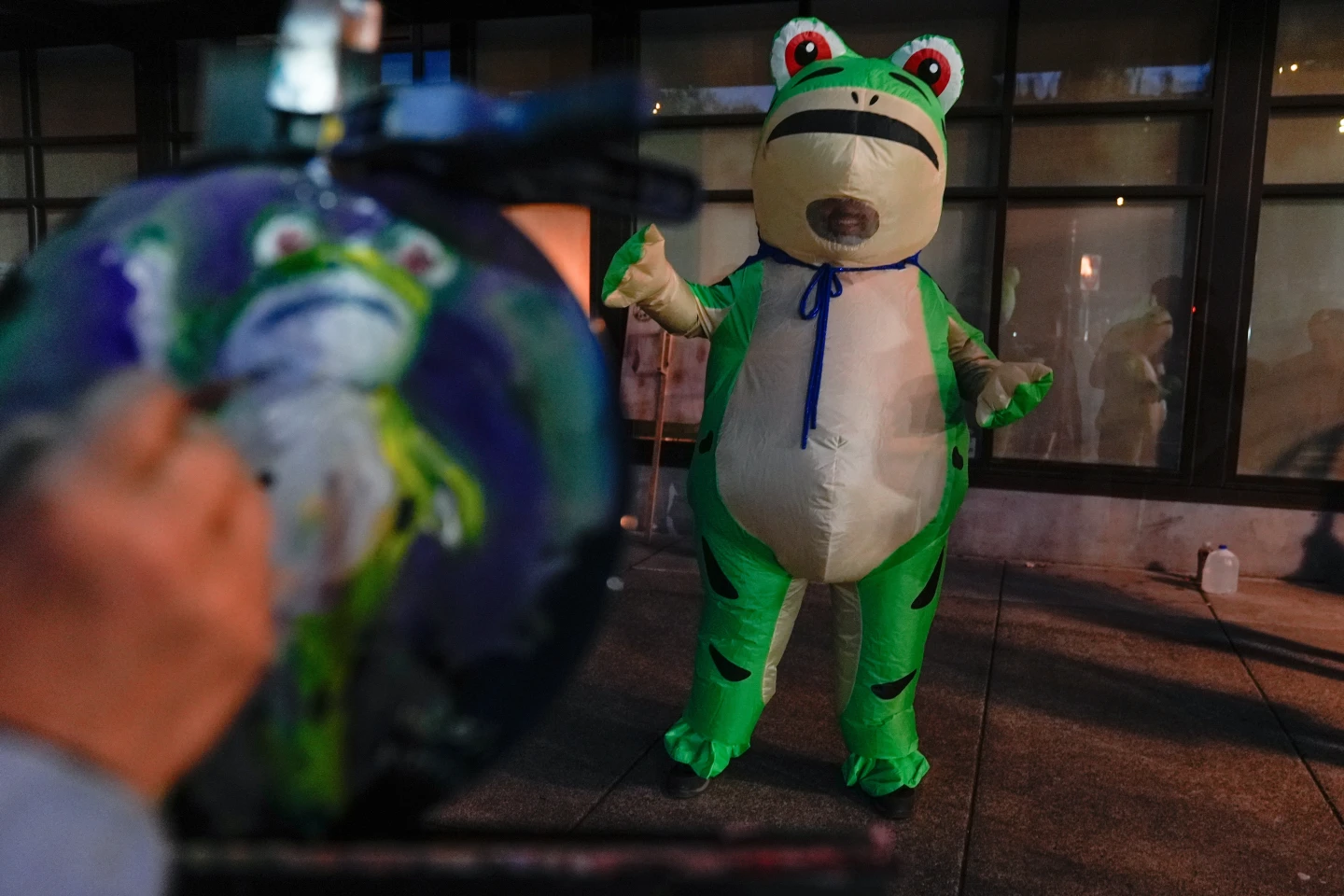 Inflatable Costumes Bring Humor to Portland Protests Against ICE