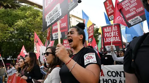 Workers Rally in Lisbon Against New Labor Law Proposals