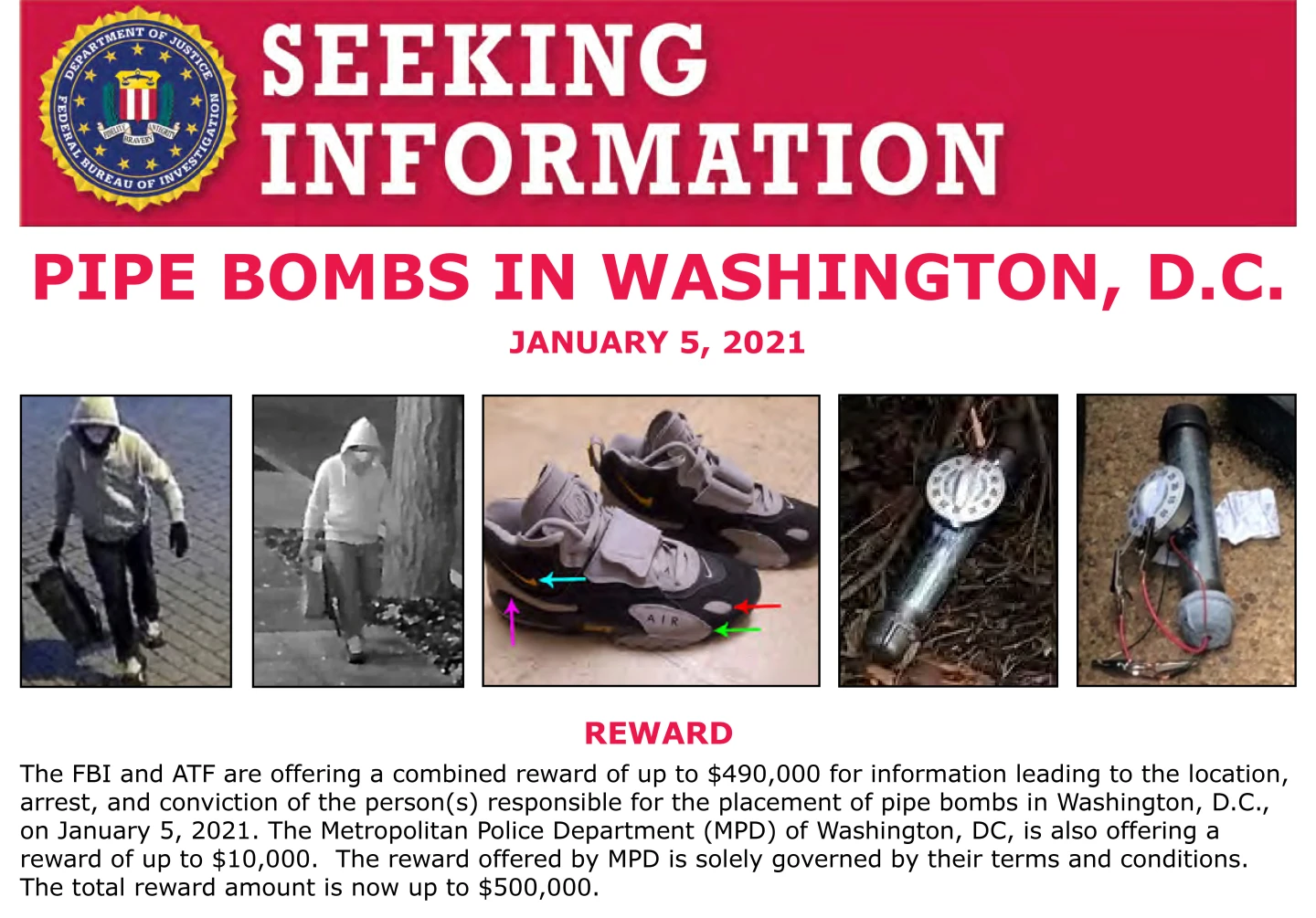 FBI Arrests Suspect in 2021 Pipe Bomb Incident Linked to Capitol Riot